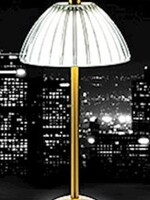 Abbott Mushroom Shade LED Light * Gold & White