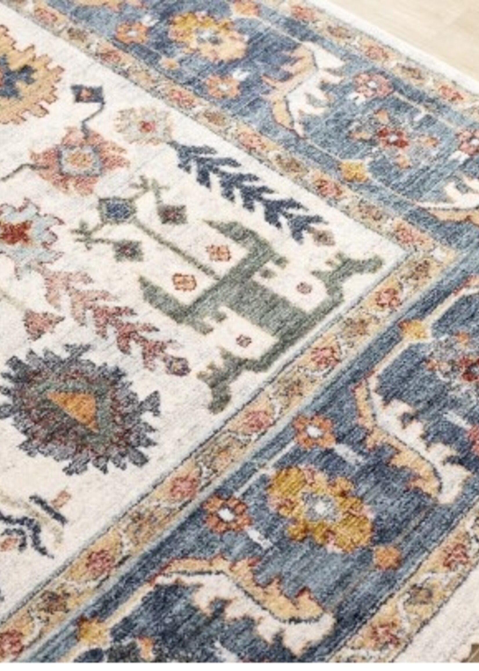 Kalora Marisa Area Carpet * Cream, Blue, Red & Green * 5'-3" x 7'-10"