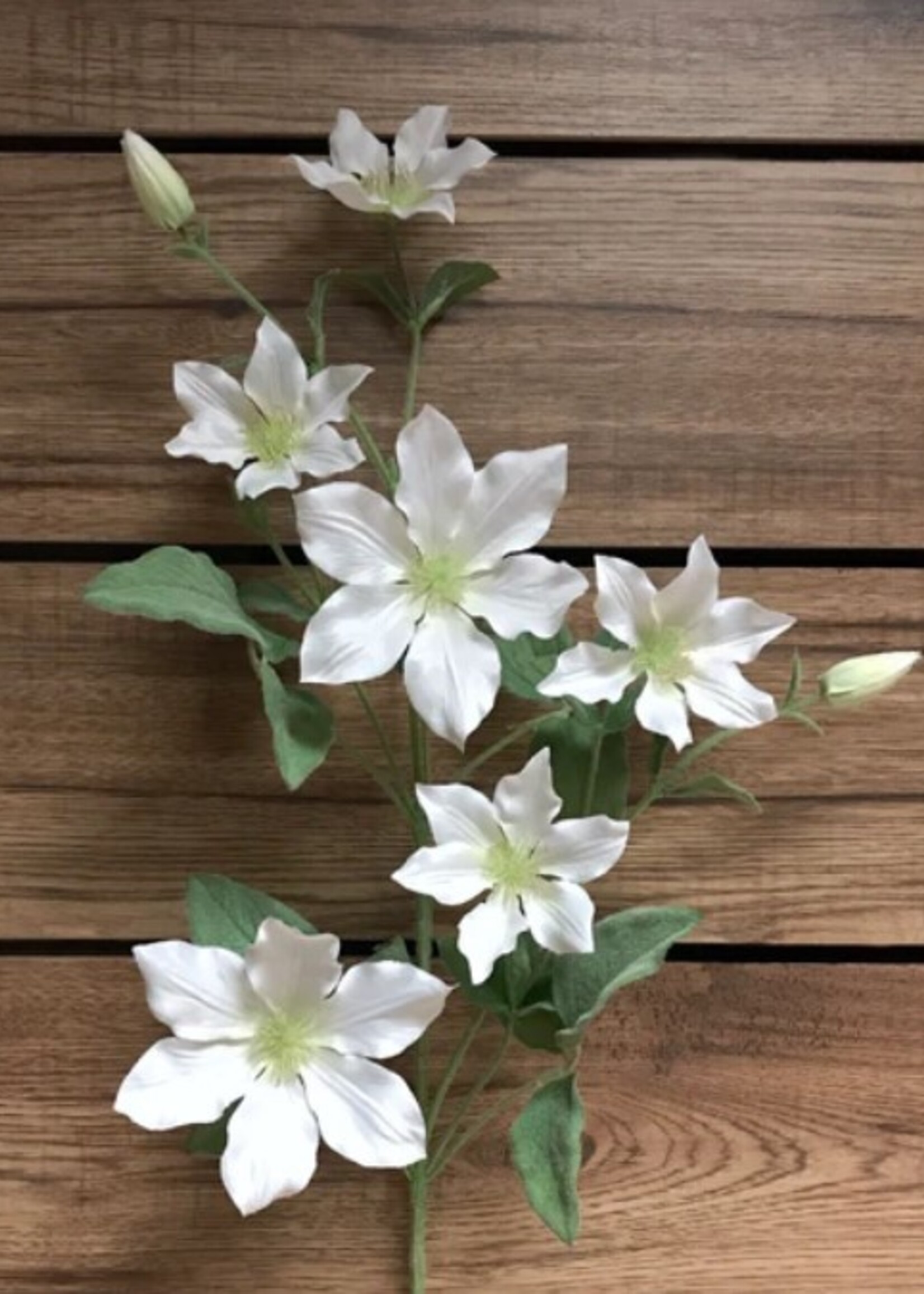 Tri W Imports White Clematis Spray * 37"