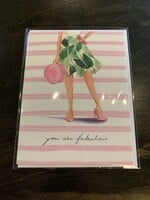 Almeida Illustrations/Faire "You Are Fabulous Girl Power" Greeting Card * Blank Inside