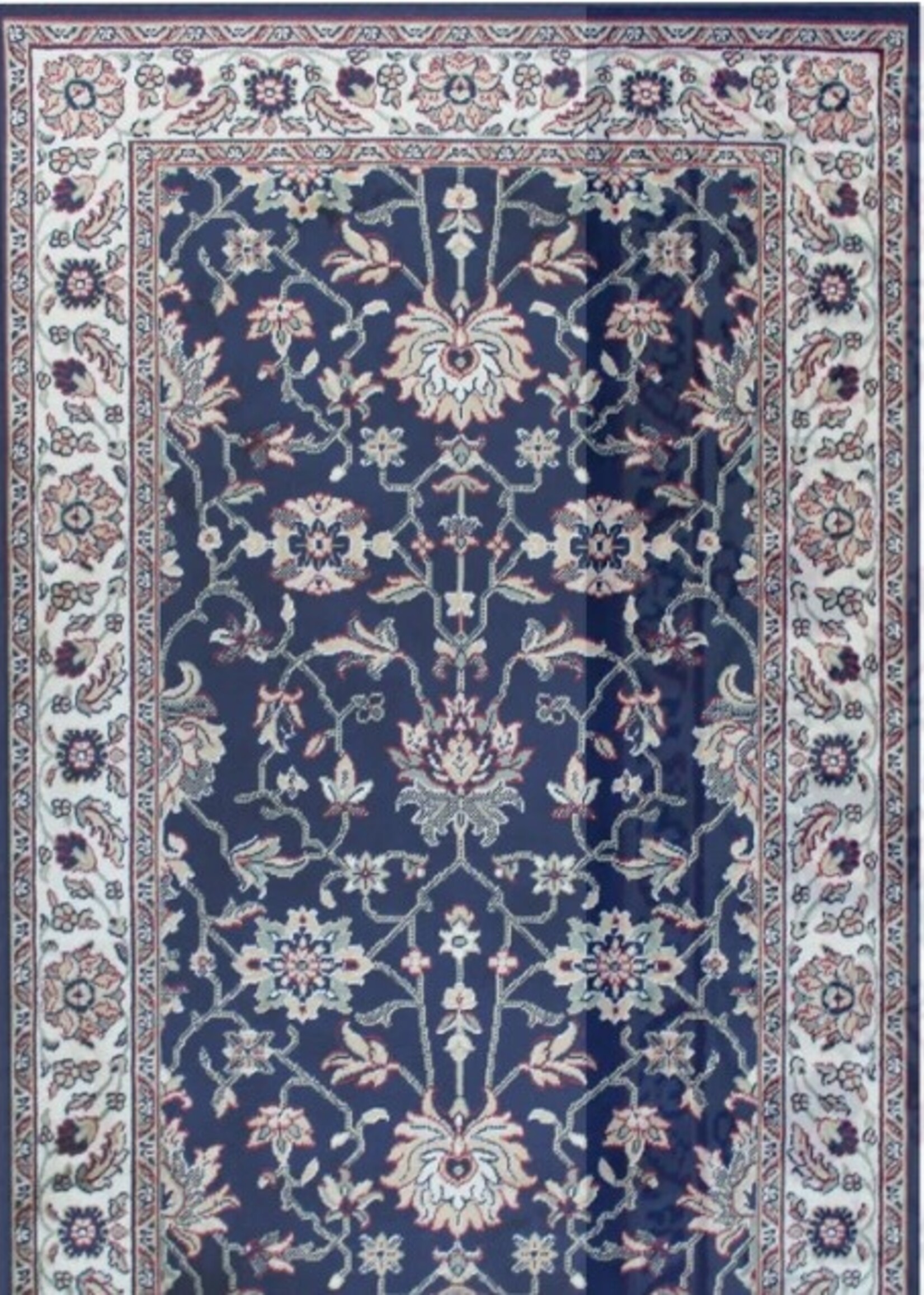 Avocado Decor Art Silk Area Carpet * Majesty * Navy * 26" x 42"