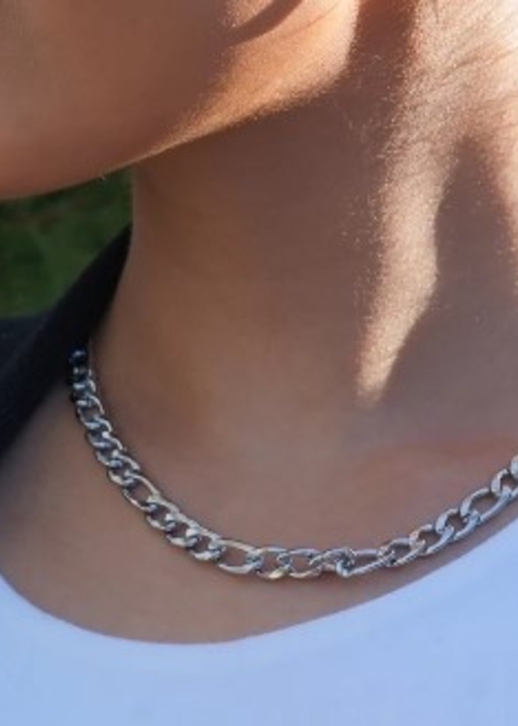 Hackney Nine/Dye Cast Bromley 18" Chain * White Gold