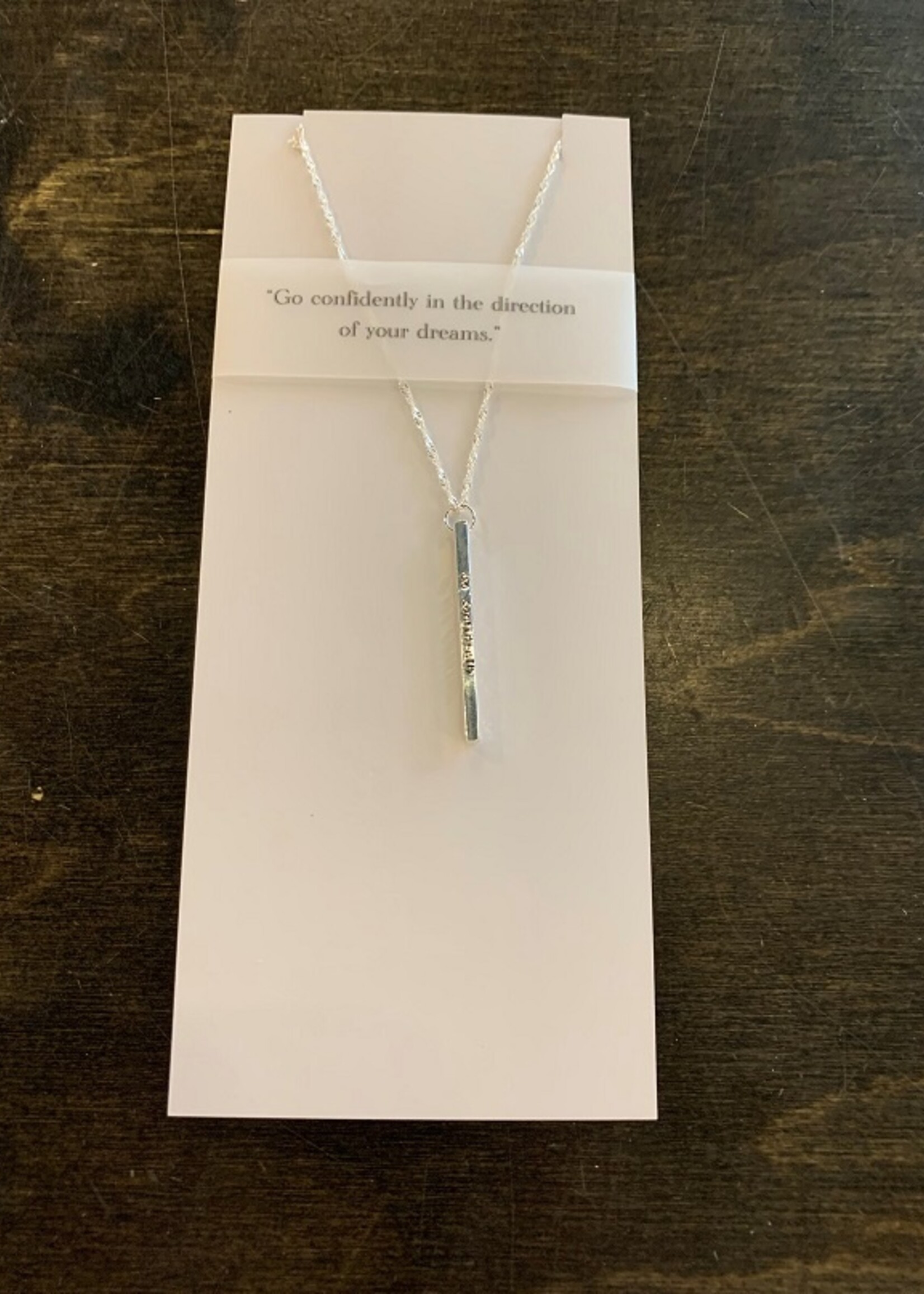 Elements Gallery Quote Necklace: Go Confidently in the Direction of Your Dreams
