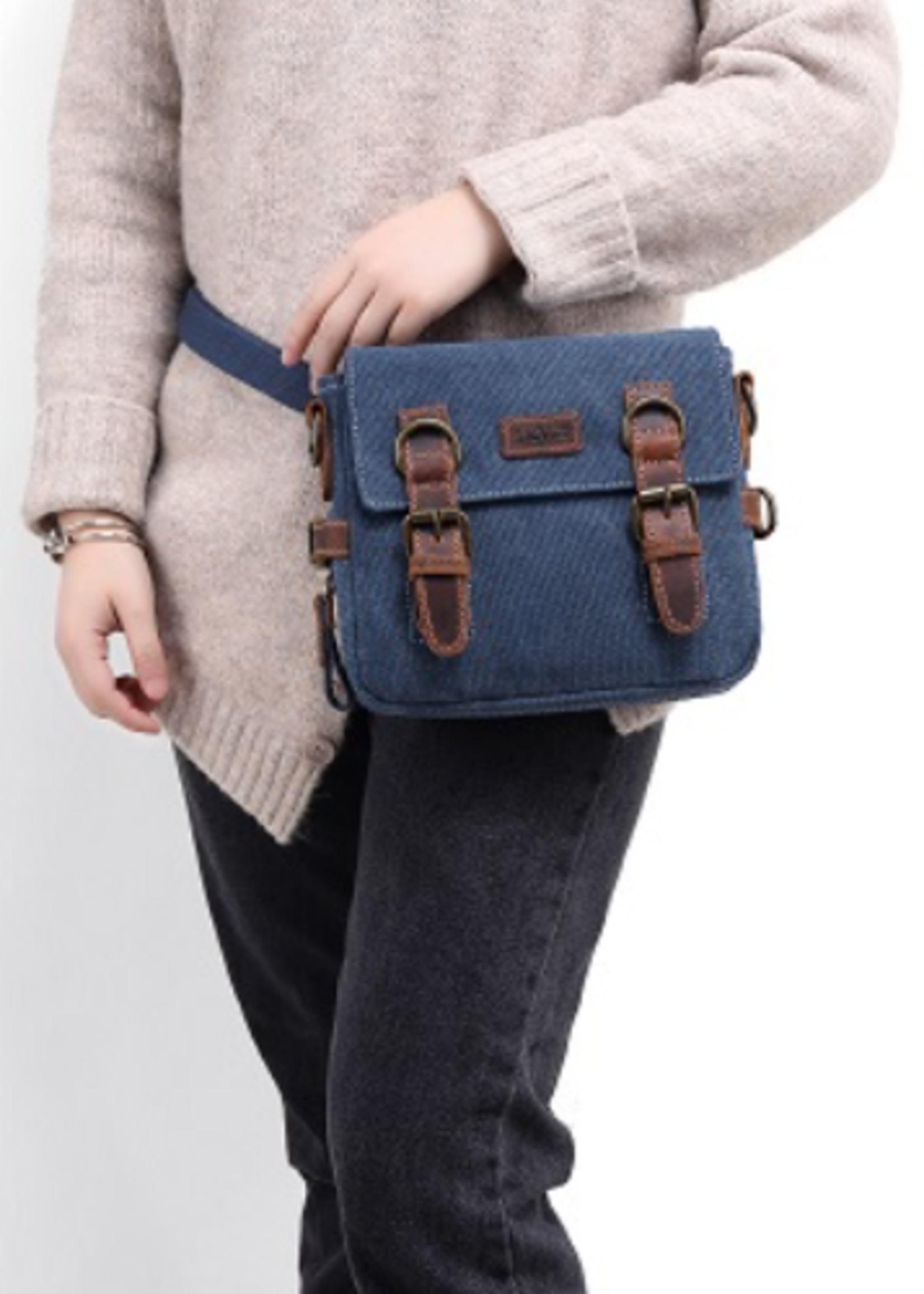Da Van Canvas Small Crossbody/Waist Bag * MF 396 * Grey