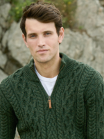 British & Irish Imports Men's X4295 Irish Wool Sweater * Green * Extra Large