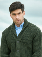 British & Irish Imports Slane SH4627 Men's Irish Wool Sweater * Green * Medium