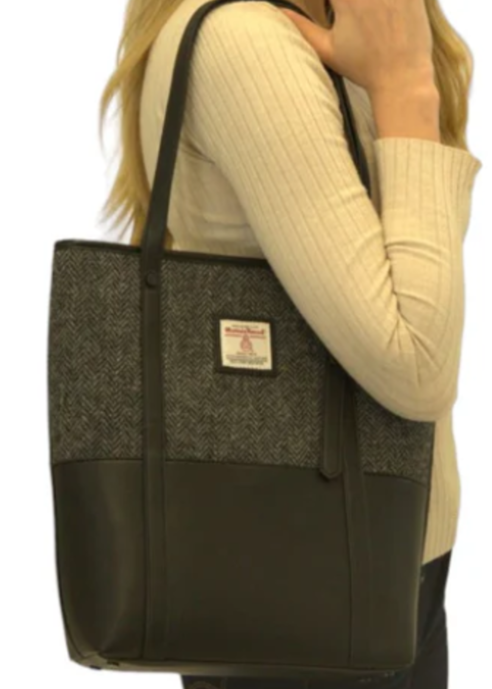 Patrick King Harris Tweed Large Tote * Grey