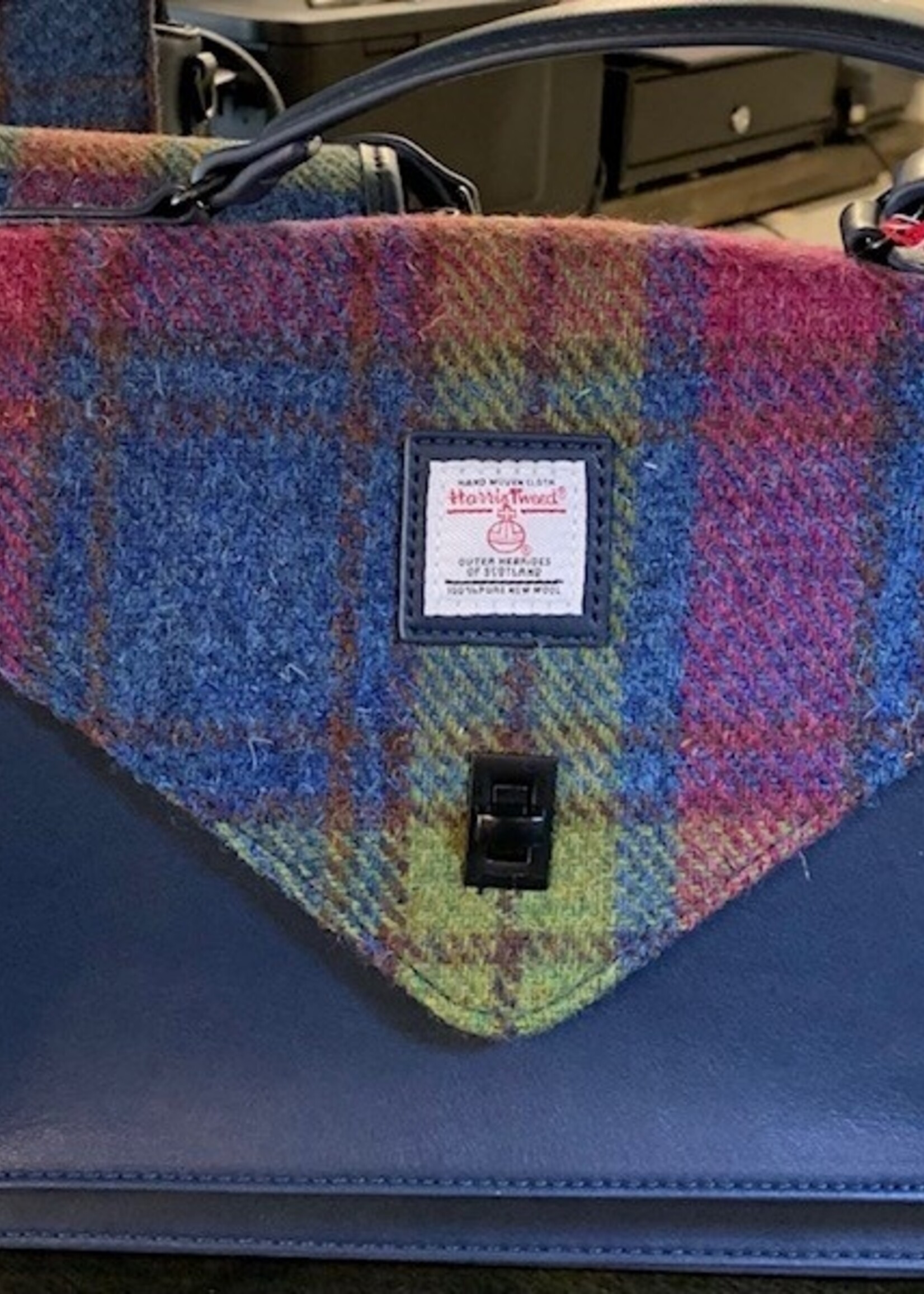 Patrick King Harris Tweed Satchel * Blue