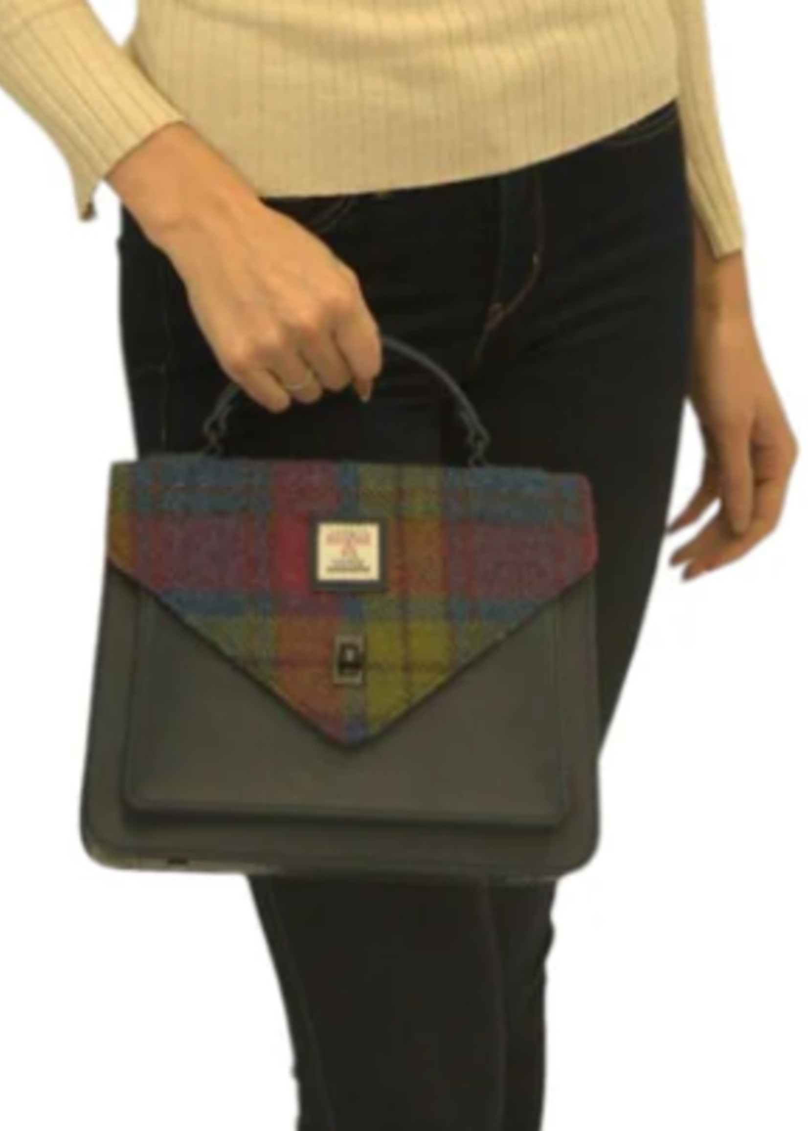Patrick King Harris Tweed Satchel * Blue