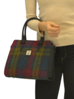 Patrick King Harris Tweed Double Handle Tote * Blue
