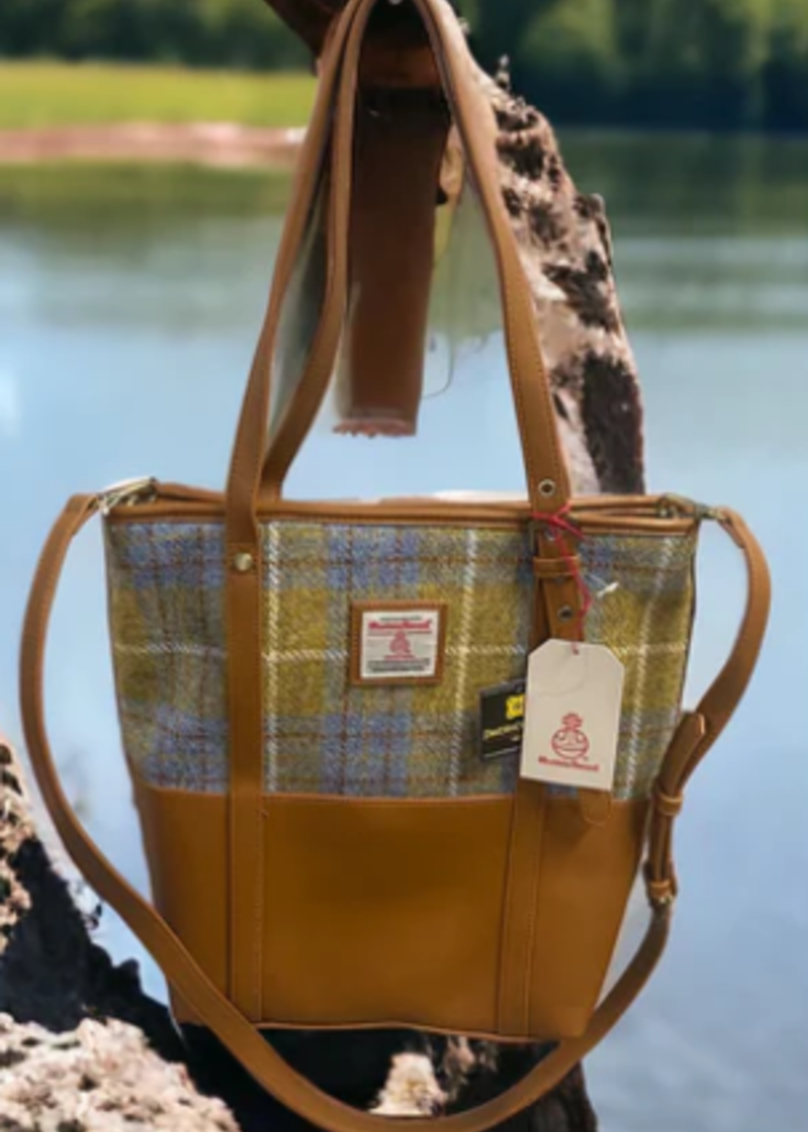 Patrick King Harris Tweed Large Tote * Light Brown