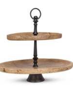 Abbott Oval Two-Tier Serving Tray * 16.5" X 12" X 14"h