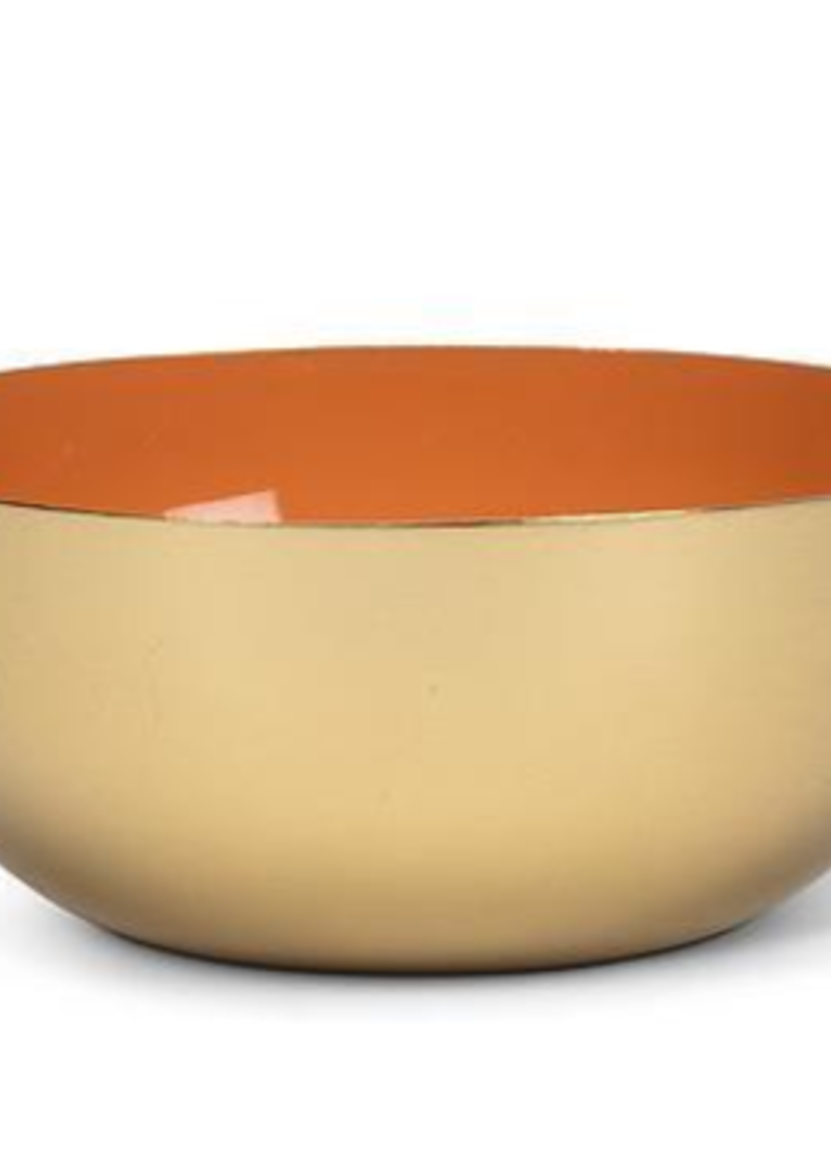Abbott Mini Enamel Dipping Bowl * Gold & Pumpkin