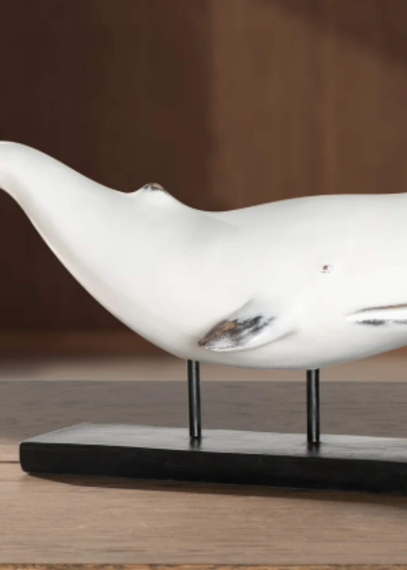 Whale Resin Sculpture * White
