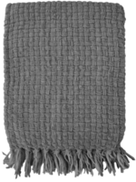 Fabstyles Basketweave Throw * 50" x 60" Charcoal