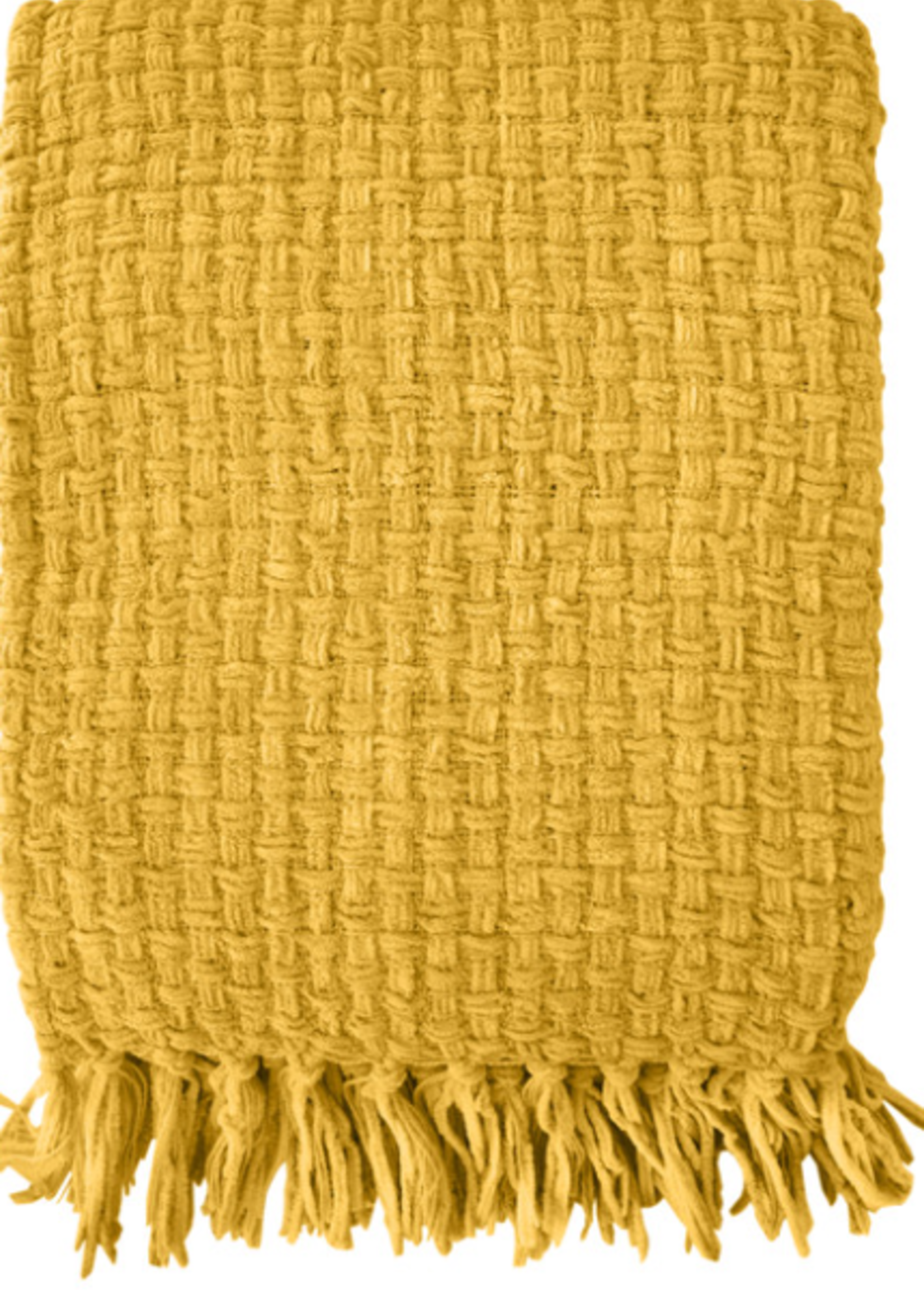 Fabstyles Basketweave Throw * 50" x 60" * Dijon
