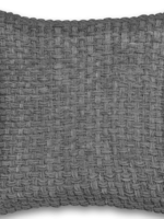 Fabstyles Basketweave Cushion * 18" x 18" * Charcoal