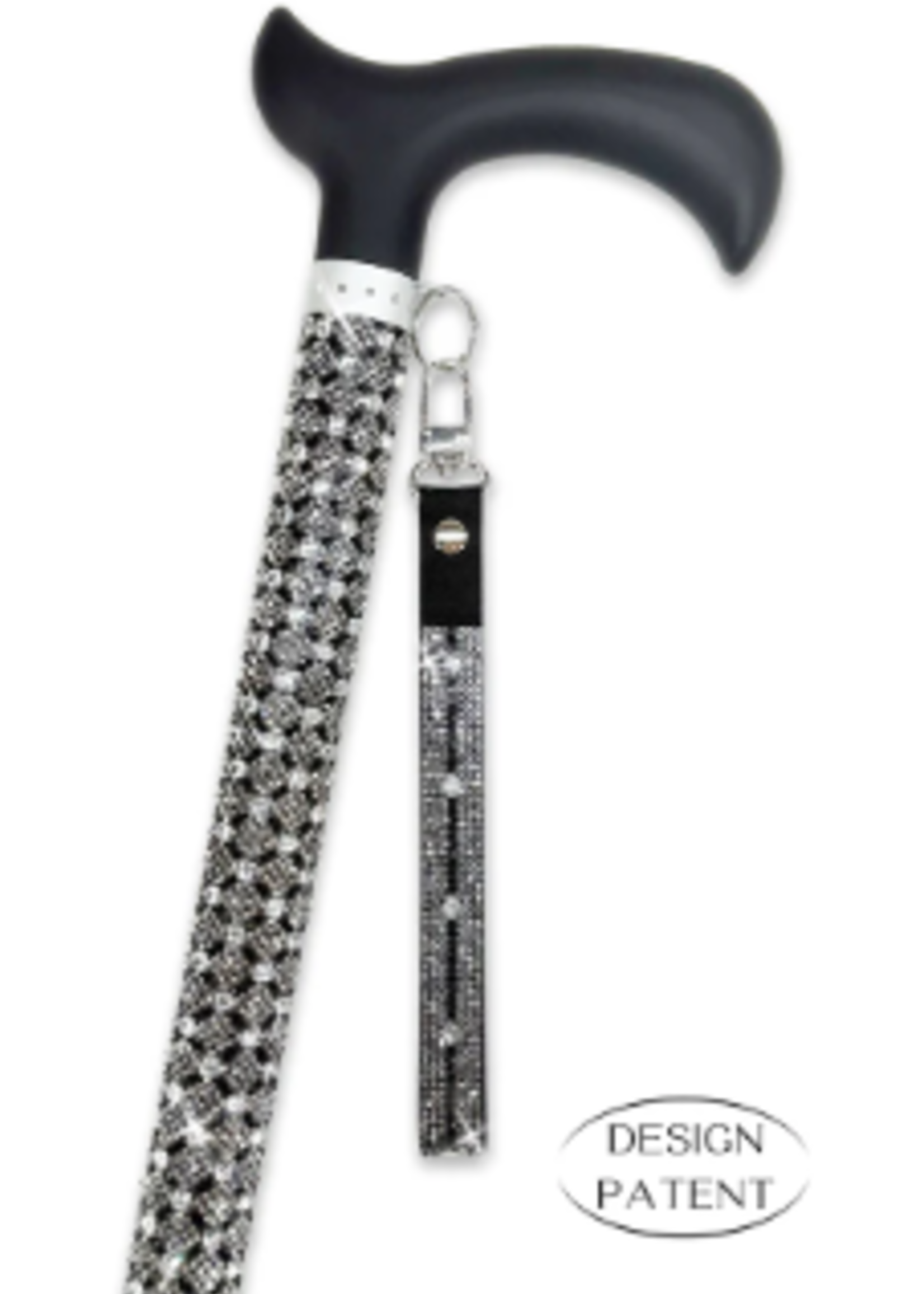 Jacqueline Kent Jacqueline Kent Cane * Little Black Dress * Hematite Cross