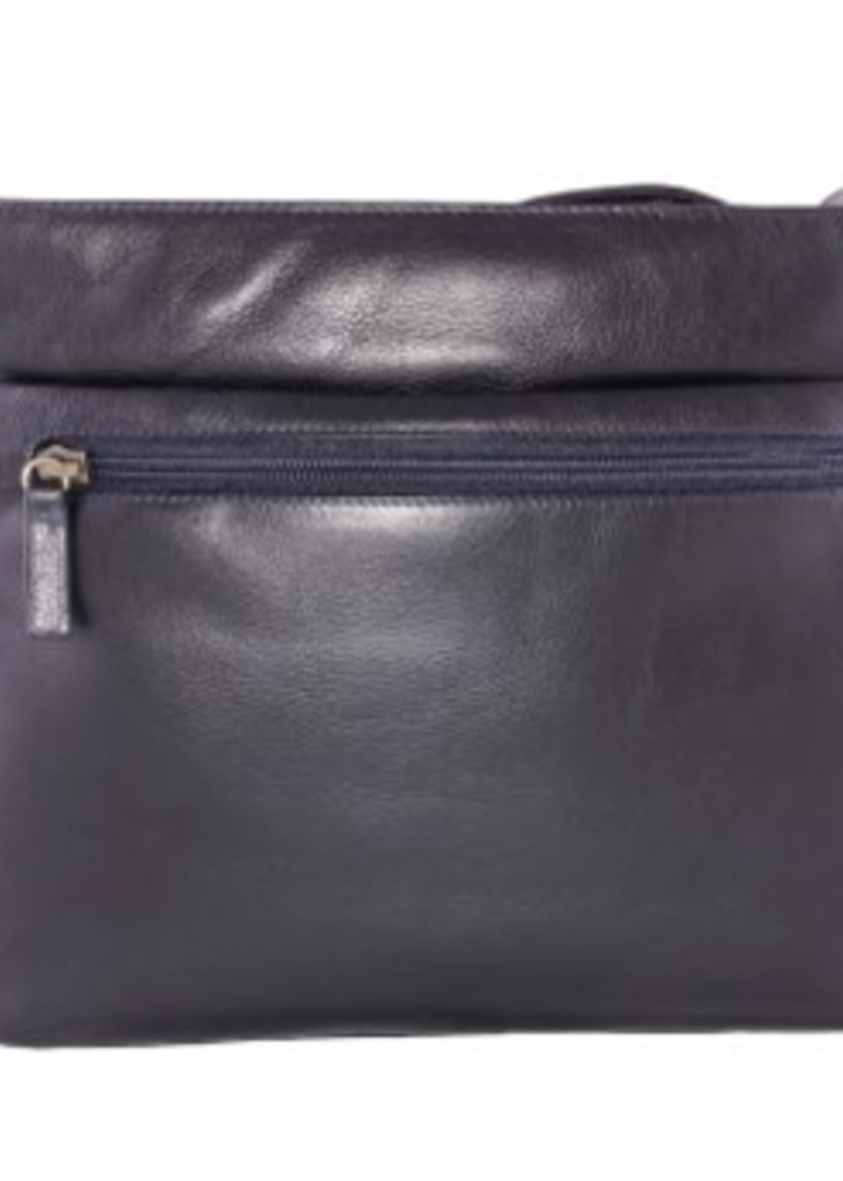 Derek Alexander Derek Alexander Shoulder Bag w/Inset Top Zipper * Navy