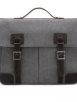 Da Van Messenger Bag with Leather Trim * MB 607 * Charcoal