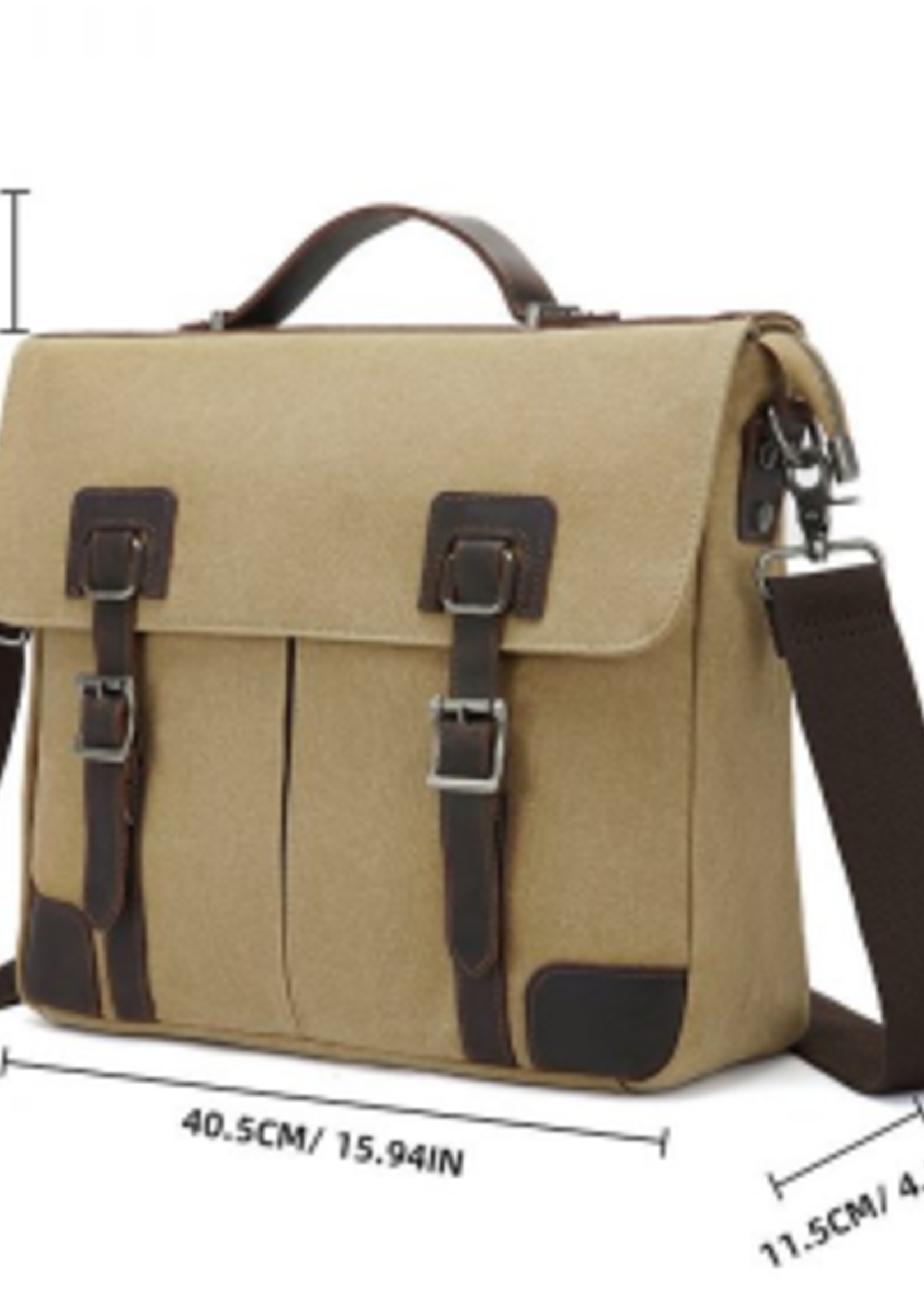 Da Van Messenger Bag with Leather Trim * MB 607 * Charcoal