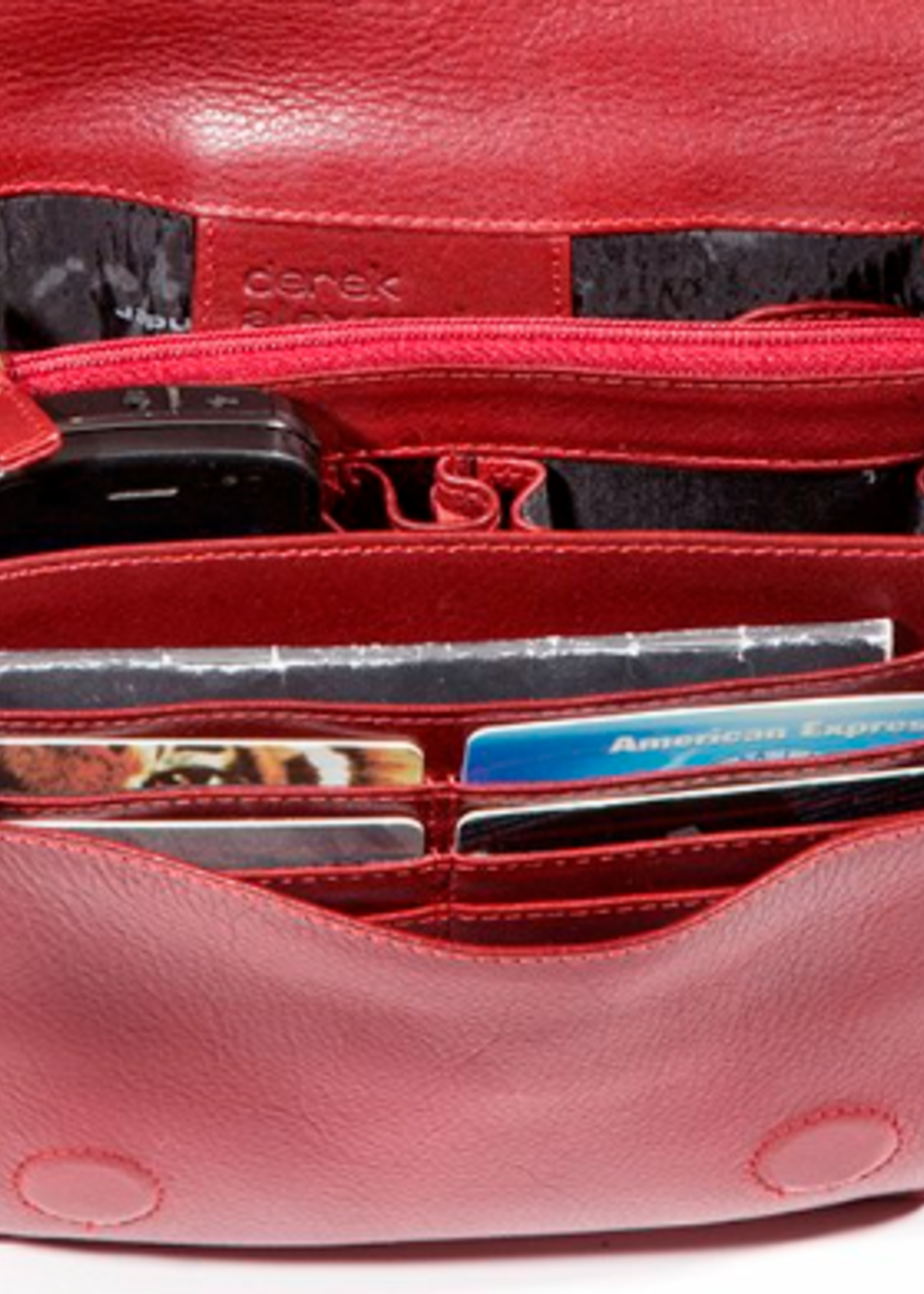 Derek Alexander Derek Alexander BR-8007 3/4Flap Front Organizer * Red