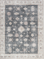 Viana Aura Area Carpet * Washable * 2'x3' * Black * Als3x5,5x7,6x9,8x10,9x12,2.5x7.5