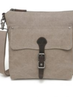 Da Van Canvas Shoulder Bag with Leather Trim * SB 568 * Khaki