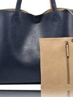 La Volta Daniella Reversible Tote * Navy & Sand
