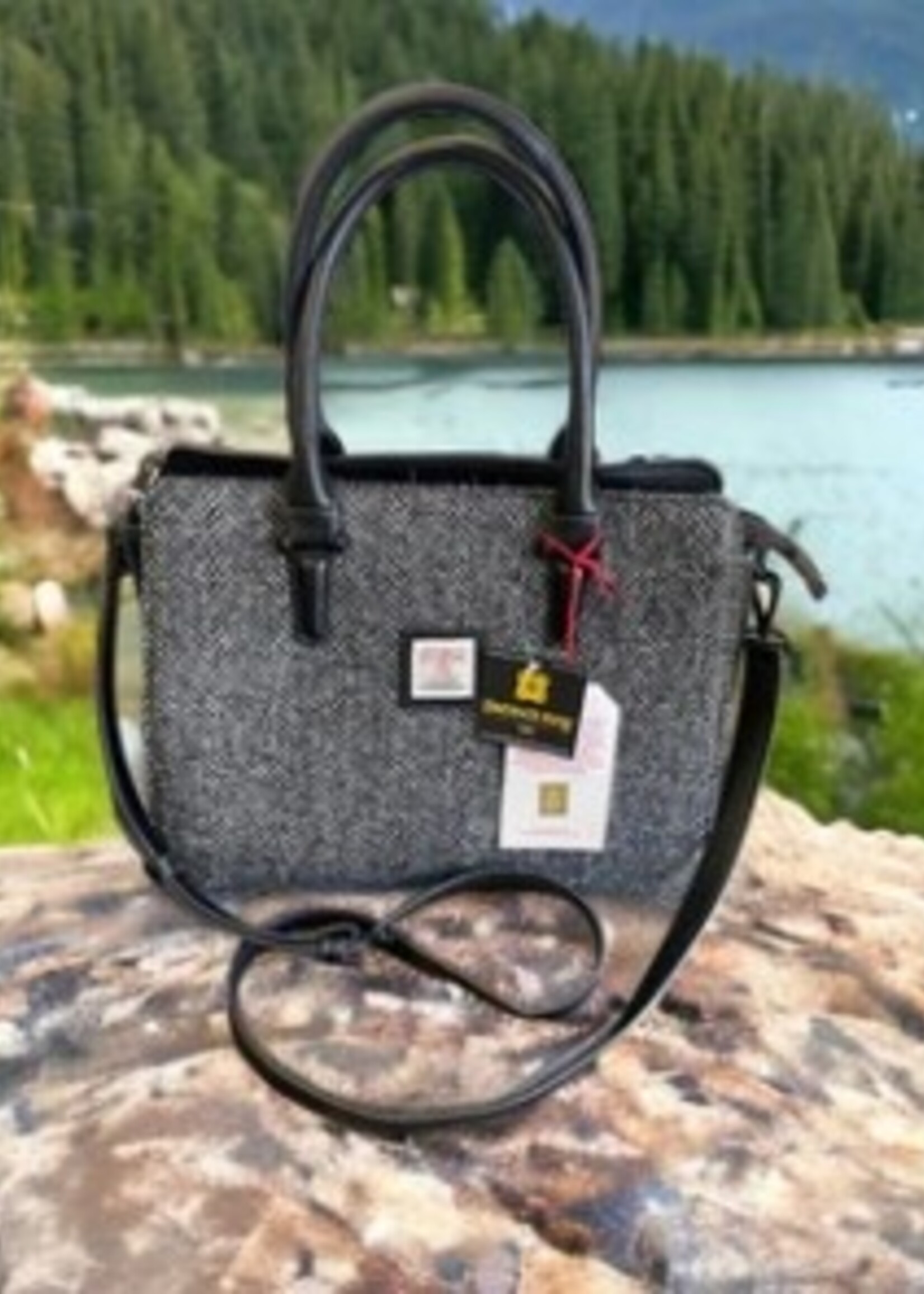 Patrick King Harris Tweed Double Handle Tote * Grey