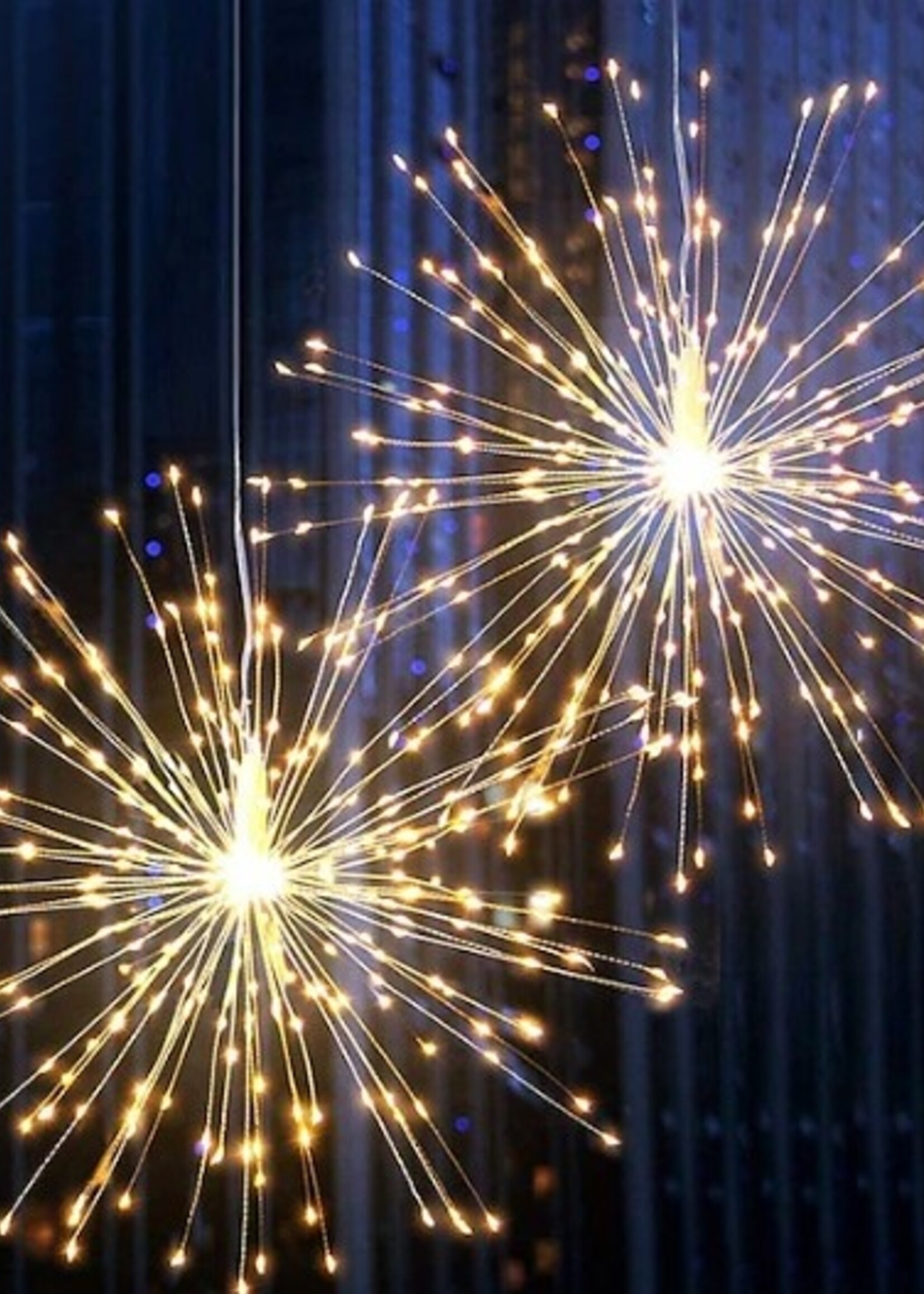 Lumina of London Hanging Starburst Light * Plug In * Silver
