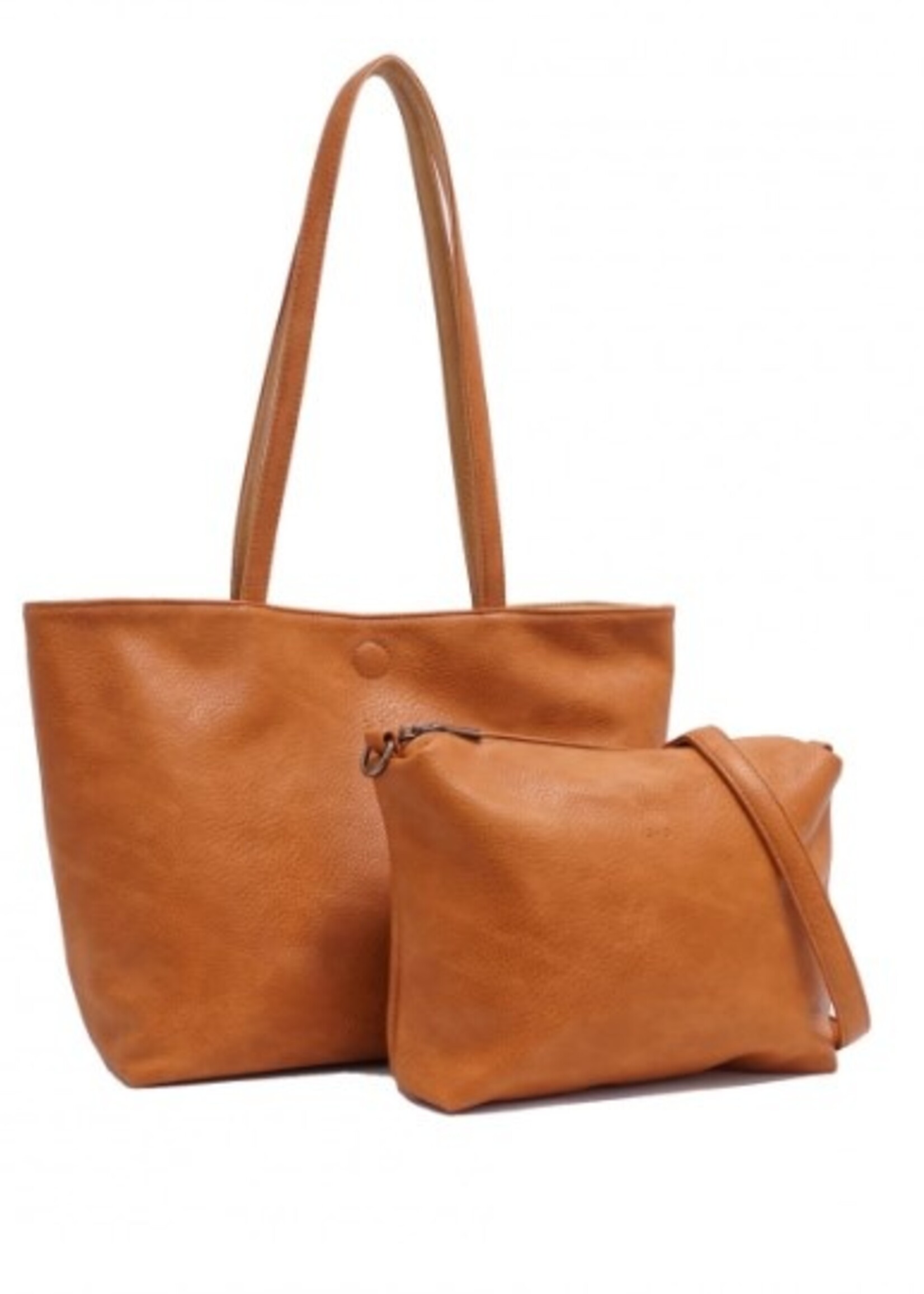 SQ Brooke Two in ONe Reversible Tote * Camel & Almond Milk