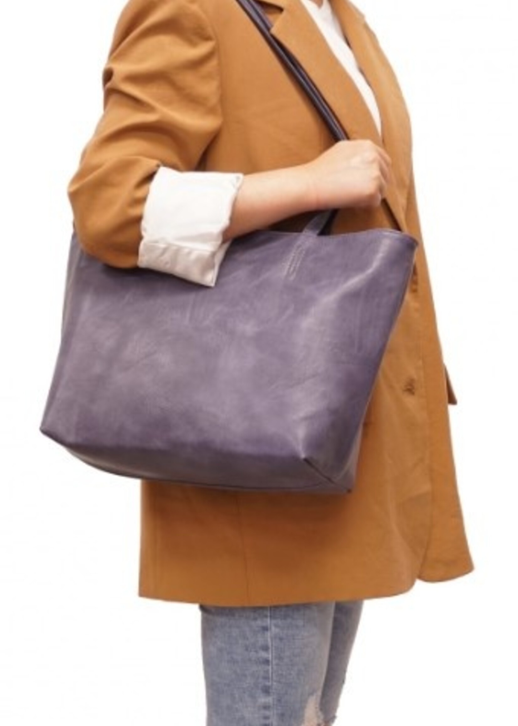 SQ Brooke Two in ONe Reversible Tote * Camel & Almond Milk
