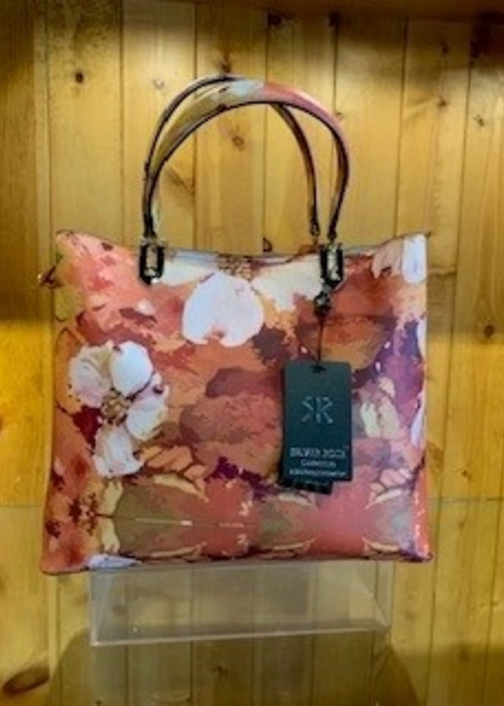 Vintage Decor Vintage Decor Italian Printed Leather Bag * Pink Floral
