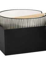 Kiri Porcelain Noodle Bowl w/Chopsticks * Black Line * 7"