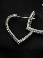 Hackney Nine/Dye Cast Anjar Heart Hoops * Silver