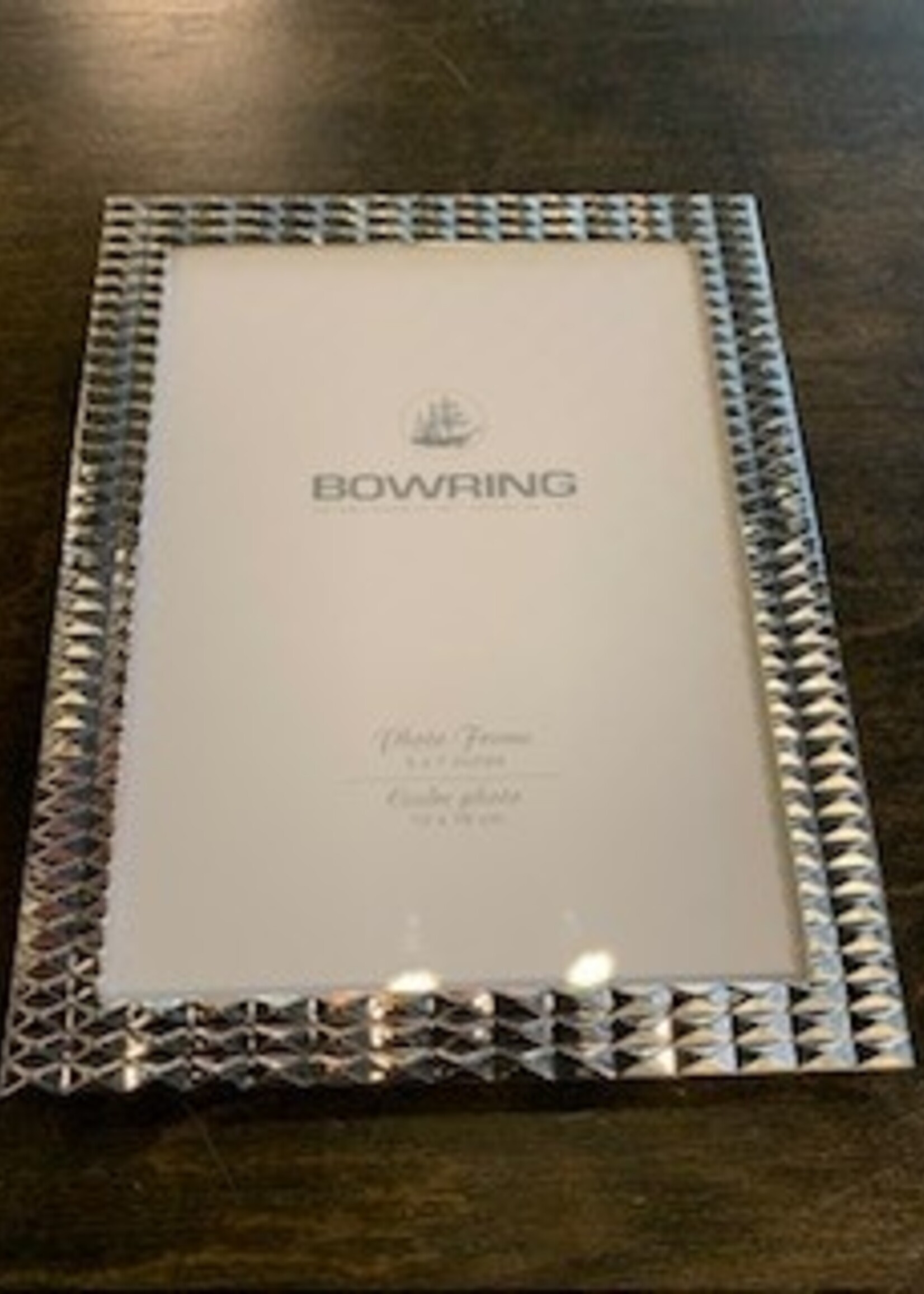 Bowring Burton 5" x 7" Polished Nickel Photo Frame