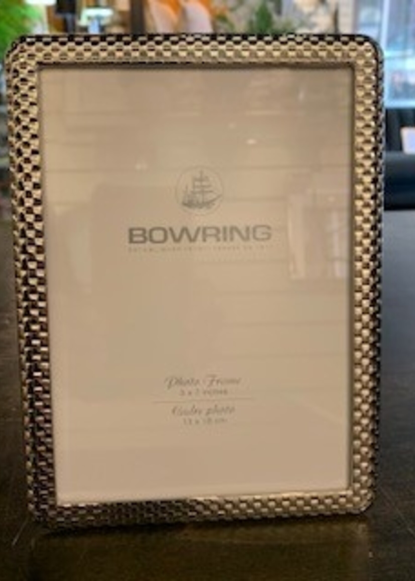 Bowring Huron 5" x 7" Polished Nickel Photo Frame