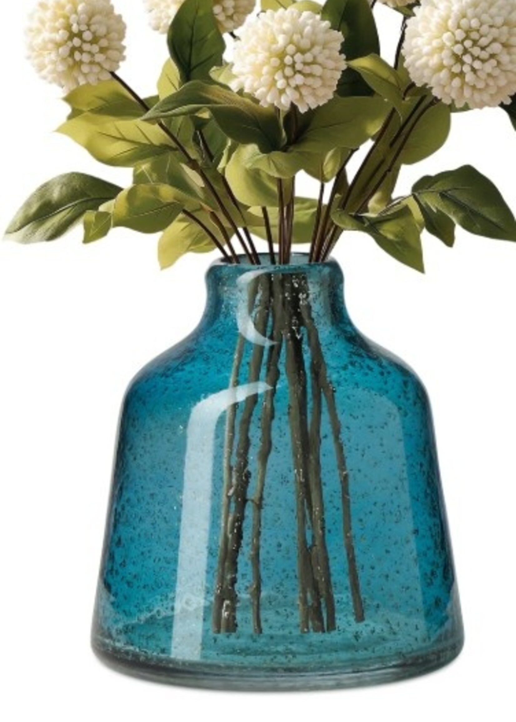 Marina Bubble Glass Vase * Blue * 6"