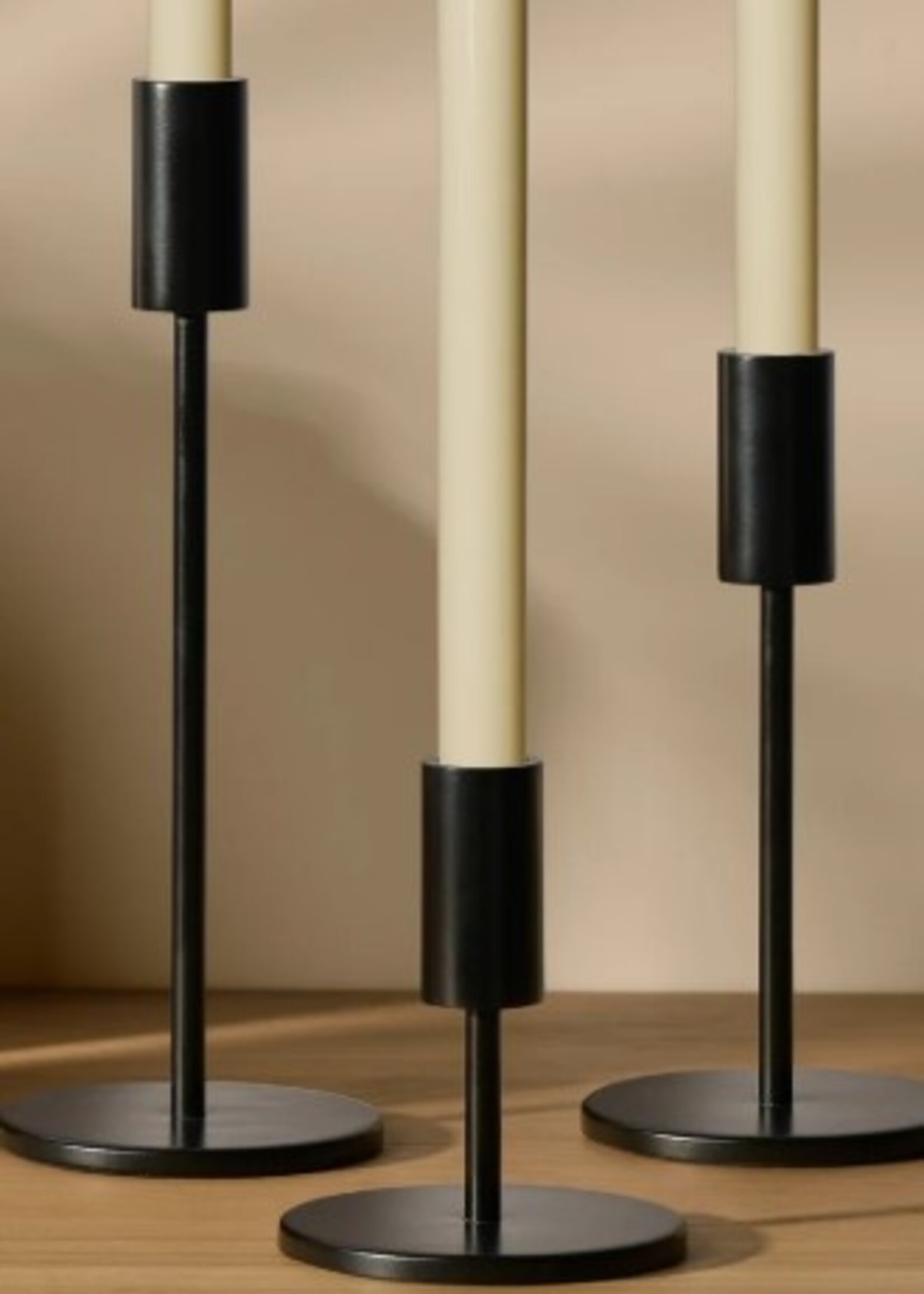 Lumen Matte Black Candle Holder * 4.5"