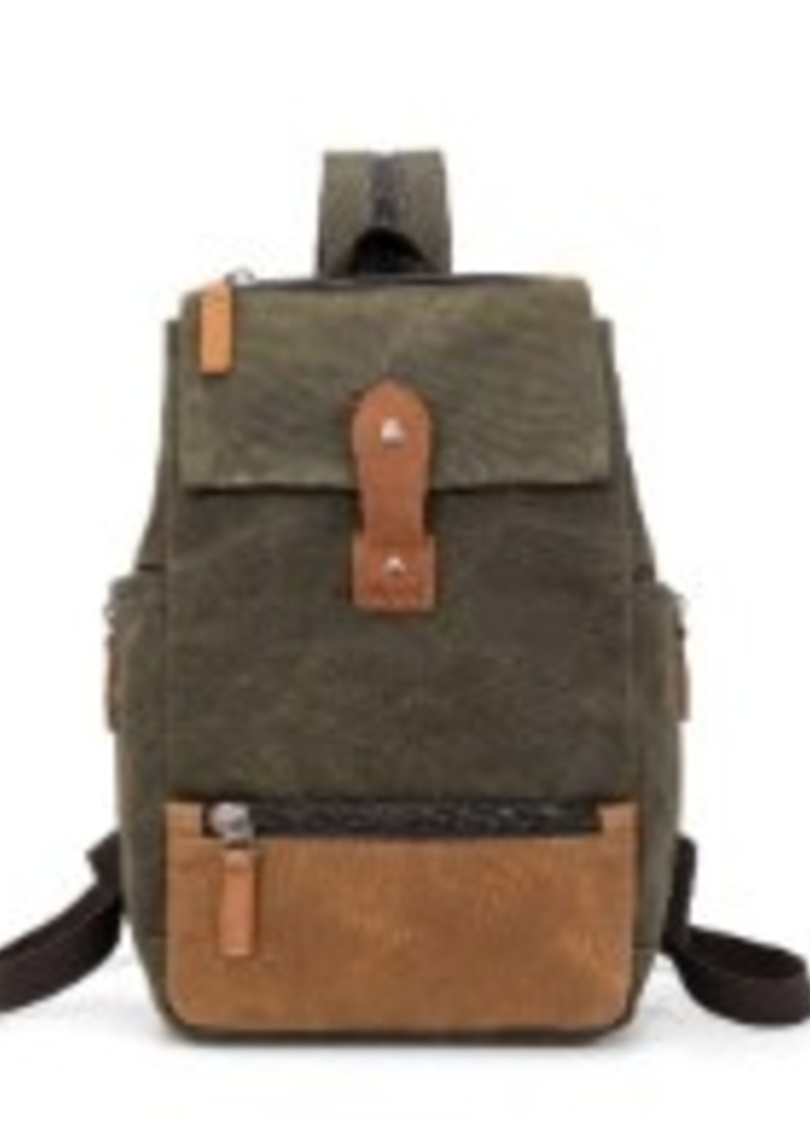 Da Van Waxed Canvas Backpack * BB 535W * Green