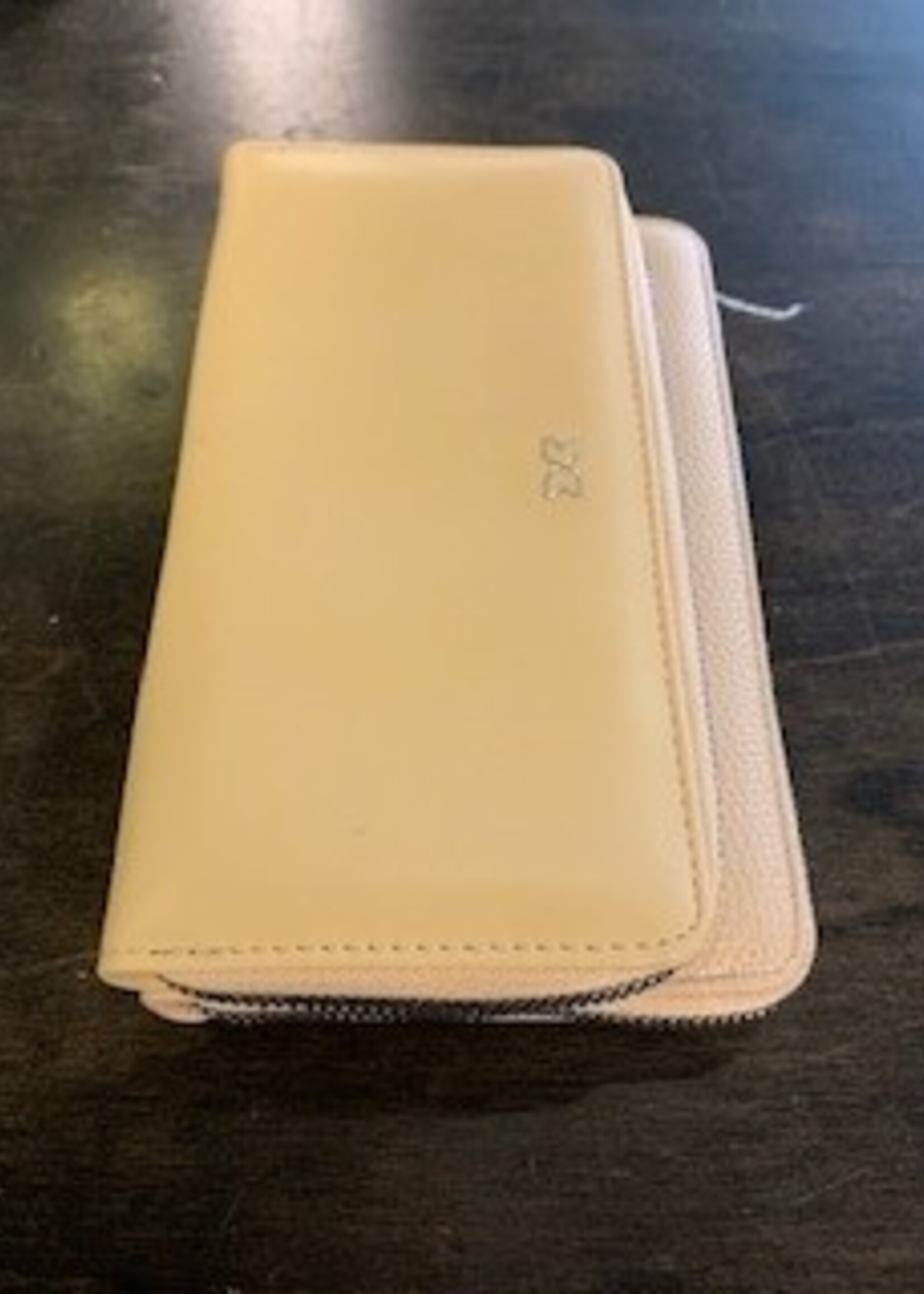 Darling Darling's Double Zippered Wallet/Crossbody with Strap * 8' x 5" * Beige