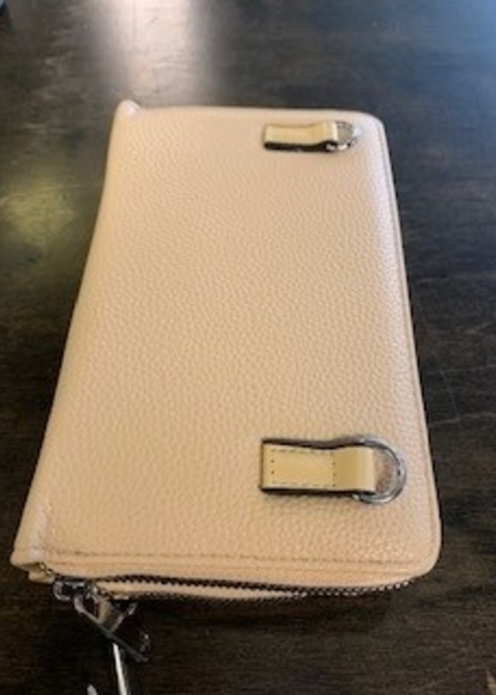 Darling Darling's Double Zippered Wallet/Crossbody with Strap * 8' x 5" * Beige
