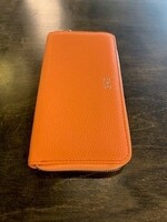 Darling Darling's Zippered Wallet * 8" x 4" * Tangerine