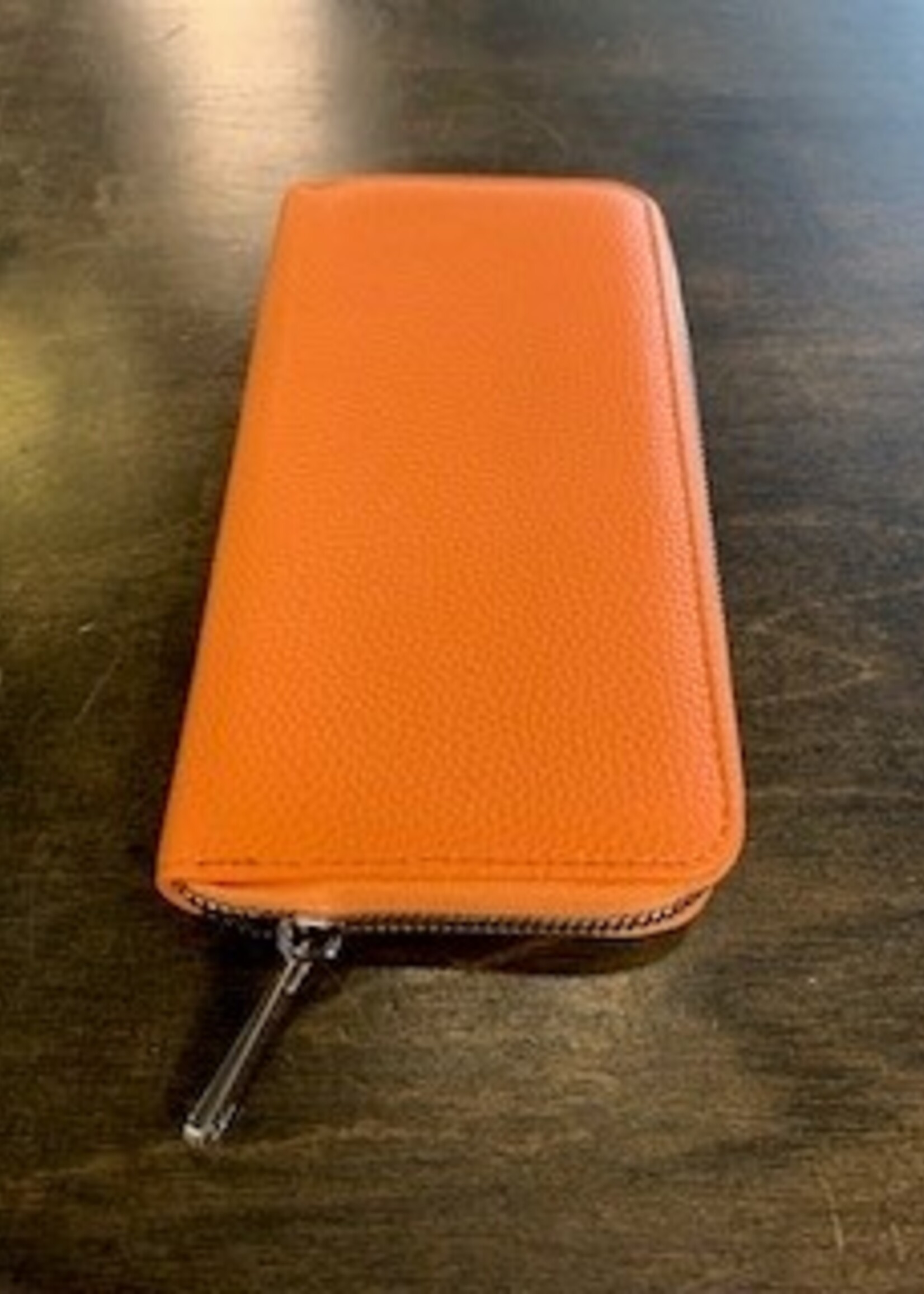 Darling Darling's Zippered Wallet * 8" x 4" * Tangerine