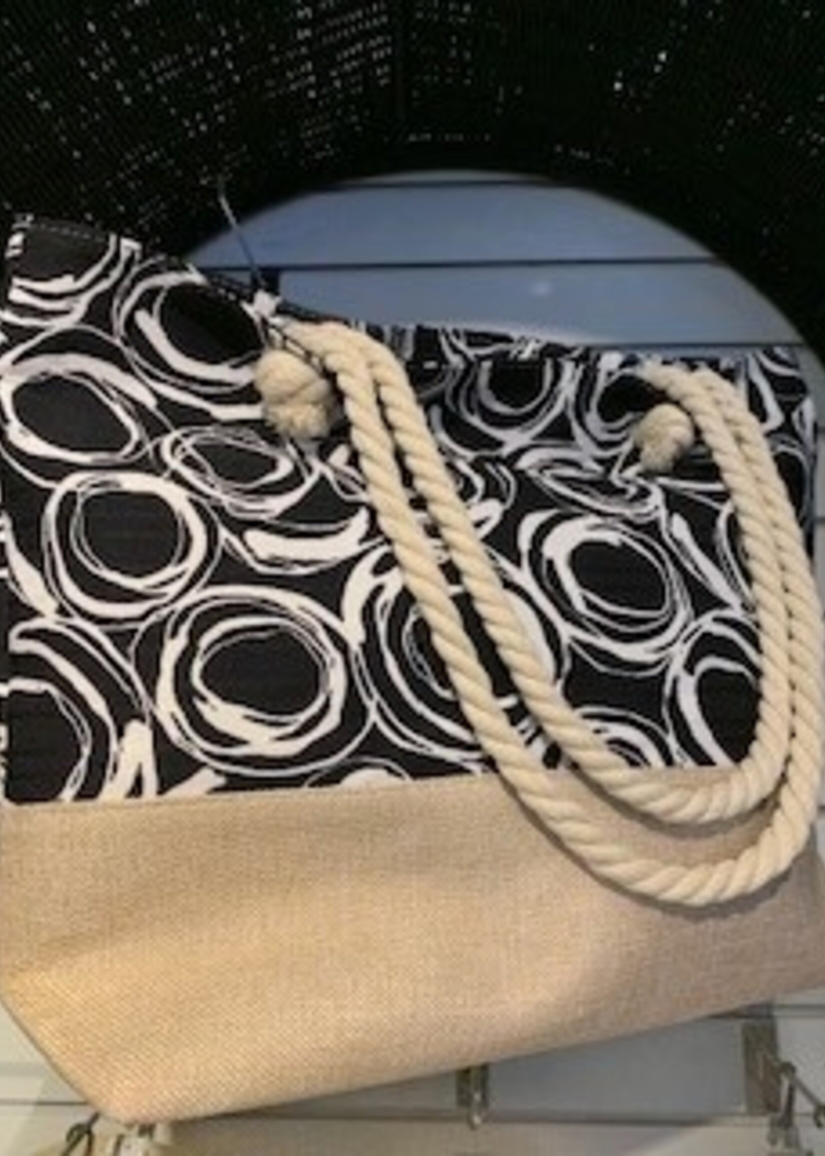 Picabo Mode Gabby II Summer Beach Bag * Black & White