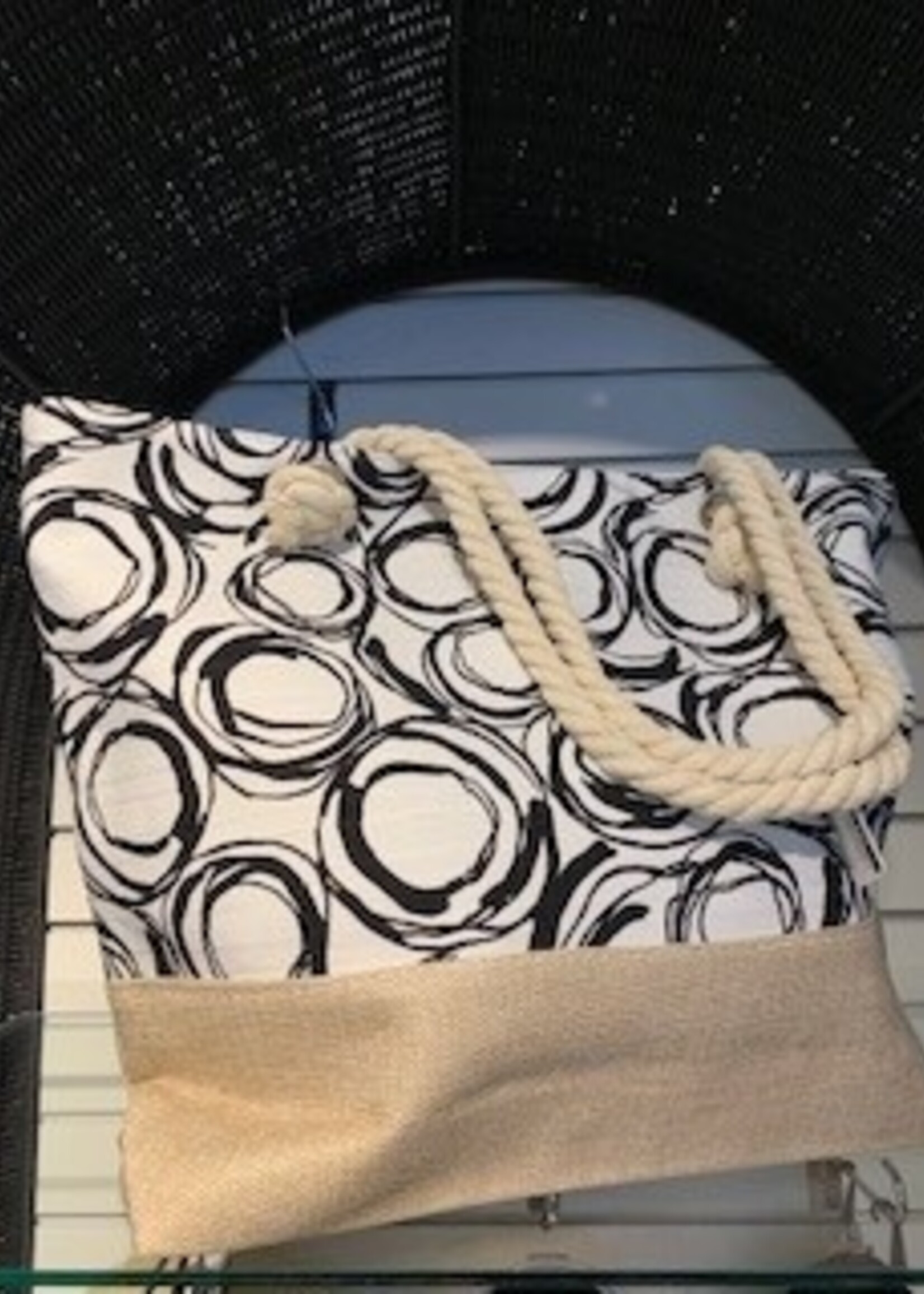 Picabo Mode Gabby II Summer Beach Bag * White & Black