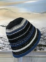 Picabo Mode Summer Ribber Fabric Hat * Black & Blue