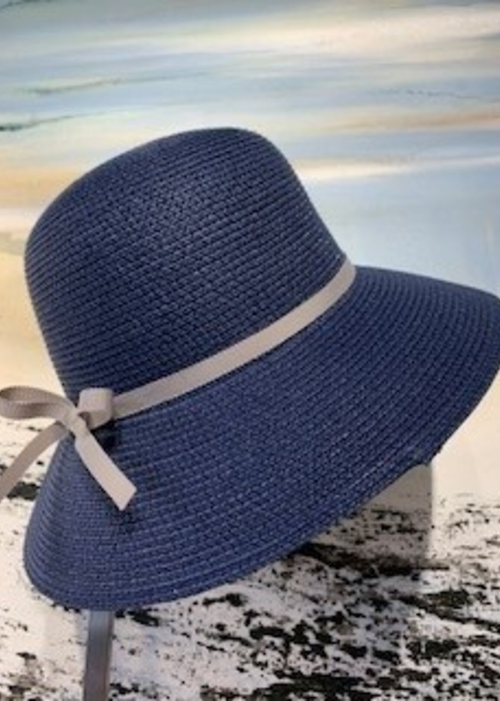 Picabo Mode Summer Straw Hat * Navy