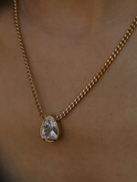 Hackney Nine/Dye Cast Twyla Gold Necklace w/Triple A Zirconia